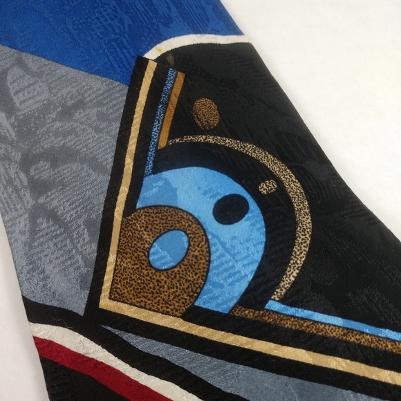 Serica for Jacobson's men's abstract silk tie - Picture 5 of 6